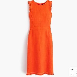 Orange Jcrew sheath dress size 00